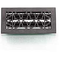 Los mejores  - antikas – Rejilla regulable- aire rejilla para horno Chimenea rejilla- en negro